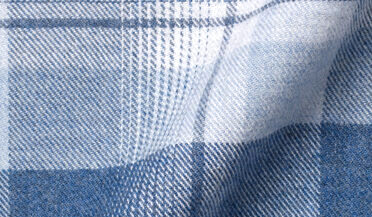 Blue Ombre Horizontal Stripe Flannel Shirt by Proper Cloth