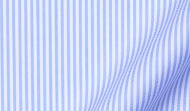 Shop Thomas Mason Non-Iron Sky Fine Bengal Stripe