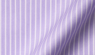 Shop Thomas Mason Non-Iron Lavender End-on-End Reverse Stripe