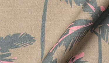 Shop Albiate Beige and Pink Palm Tree Print