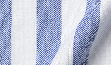 Shop Leggiuno Blue Chevron Stripe Cotton and Linen