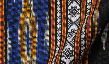 Shop Blue Black and Red Ikat
