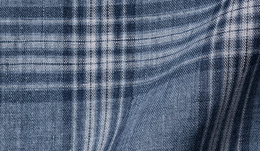 Shop Leomaster Washed Slate Plaid Linen