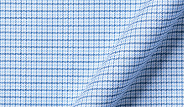 Shop Non-Iron Stretch Blue Houndstooth Check