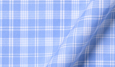 Fabric swatch of Como Blue Multi Check Fabric