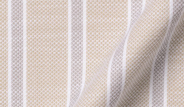 Shop Amalfi Beige and Taupe Stripe Pique