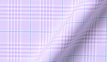 Shop Thomas Mason Wrinkle-Resistant Lavender and Blue Prince of Wales Check