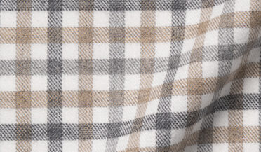 Shop Stowe Taupe and Grey Melange Gingham Flannel