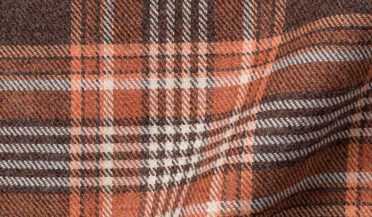 Fabric swatch of Canclini Brown and Ginger Plaid Beacon Flannel Fabric