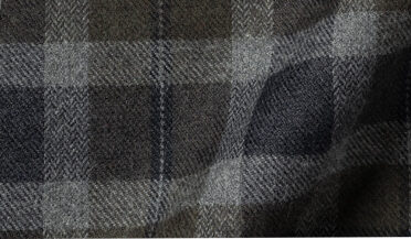 Fabric swatch of Canclini Pine and Charcoal Plaid Beacon Flannel Fabric