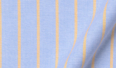 Shop American Pima Blue and Gold Stripe Oxford Cloth