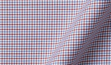 Shop Non-Iron Stretch Burgundy and Blue Gingham