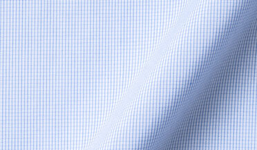 Shop Stanton Light Blue 120s Mini Grid Broadcloth