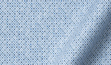 Shop Organic Stretch Cotton Blue Micro Dot Print