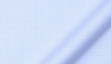 Shop Thomas Mason Wrinkle-Resistant Light Blue Glen Plaid Twill