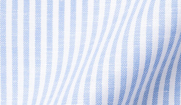 Shop Blue Striped Cotton and Linen Oxford