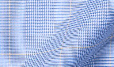 Shop Non-Iron Blue and Yellow Prince of Wales Check
