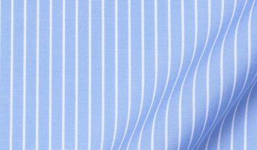 Shop Troy Light Blue 100s Reverse Stripe Washed Poplin
