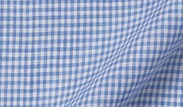 Shop Blue Small Gingham Washed Linen
