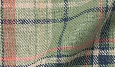 Shop Sedona Sage Navy and Salmon Cotton Linen Plaid
